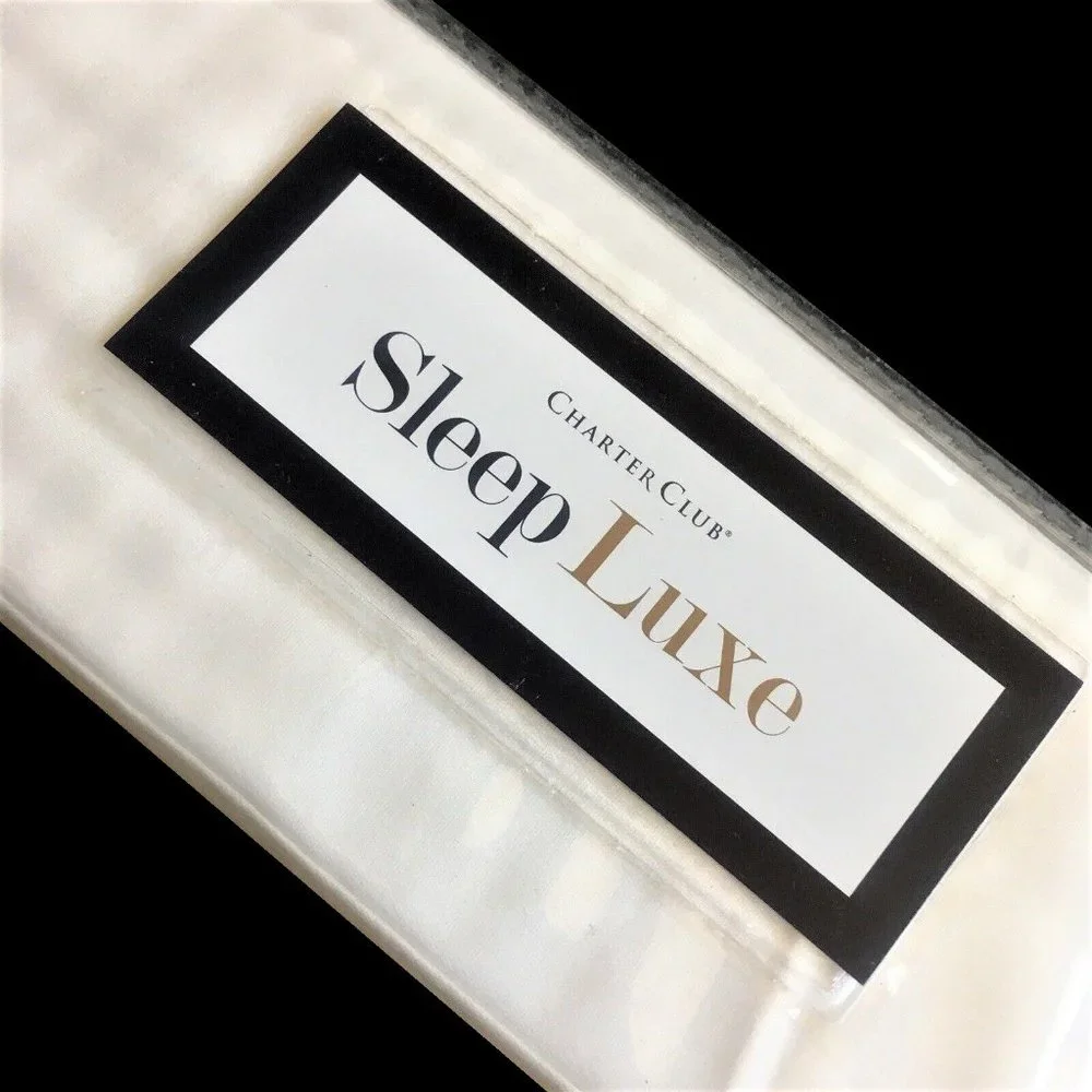 new WHITE Charter Club Sleep Luxe 800 TC Cotton Extra-Deep FULL Sheet Set